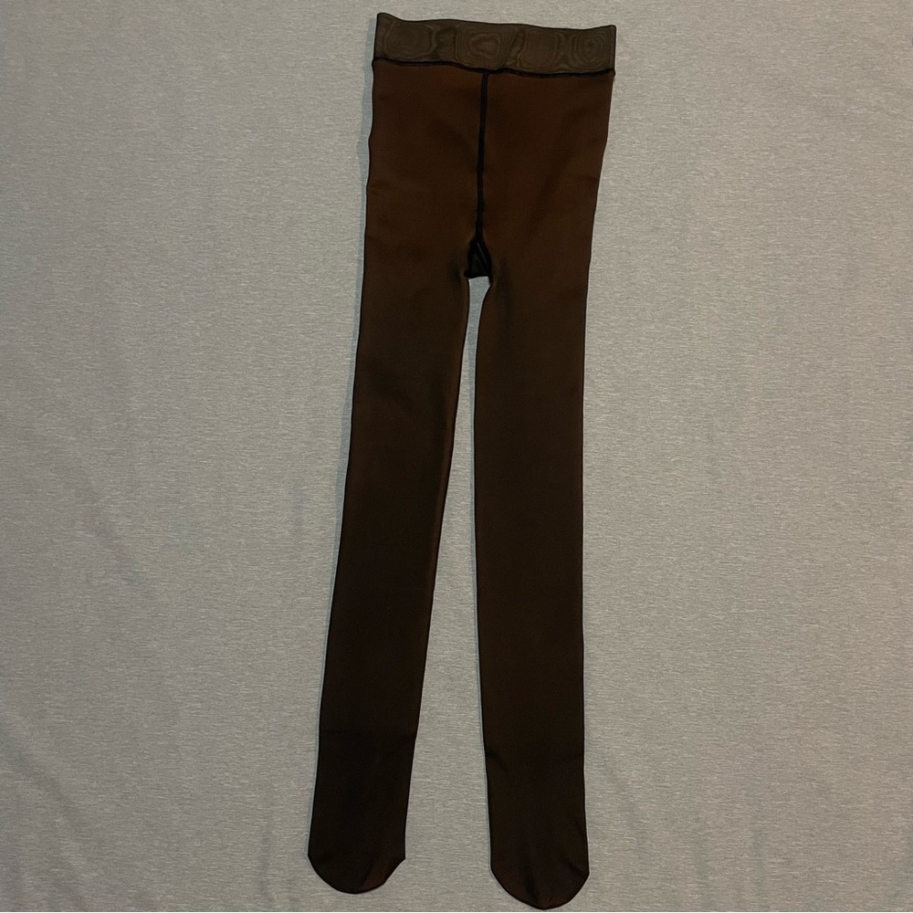 Oeak Black Fleece Lined Tights S/M NWT Cozy Winter Staple